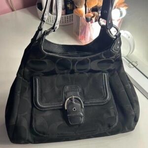 Coach Black Signature Shoulder Bag
